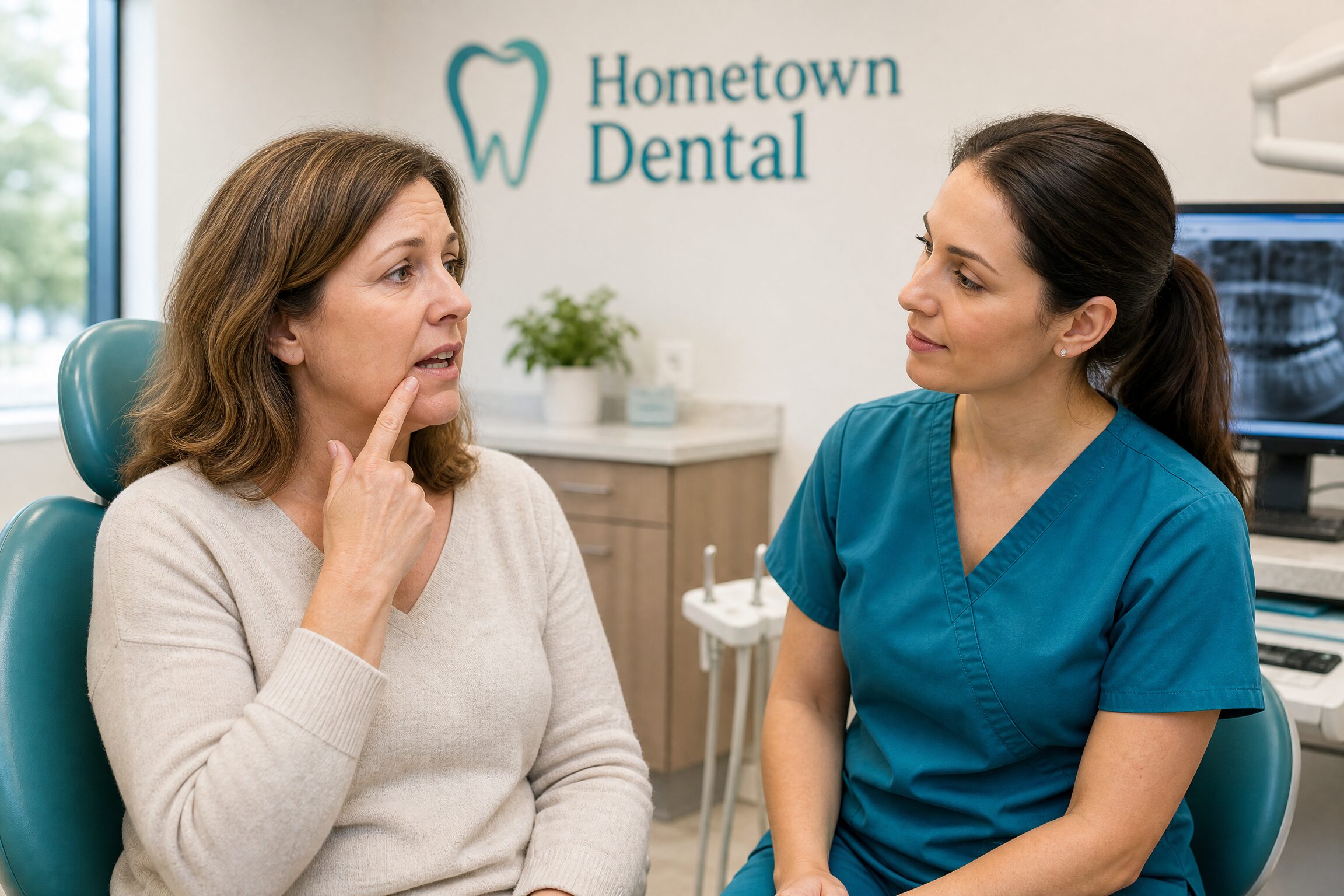 Patient concerned about bleeding gums