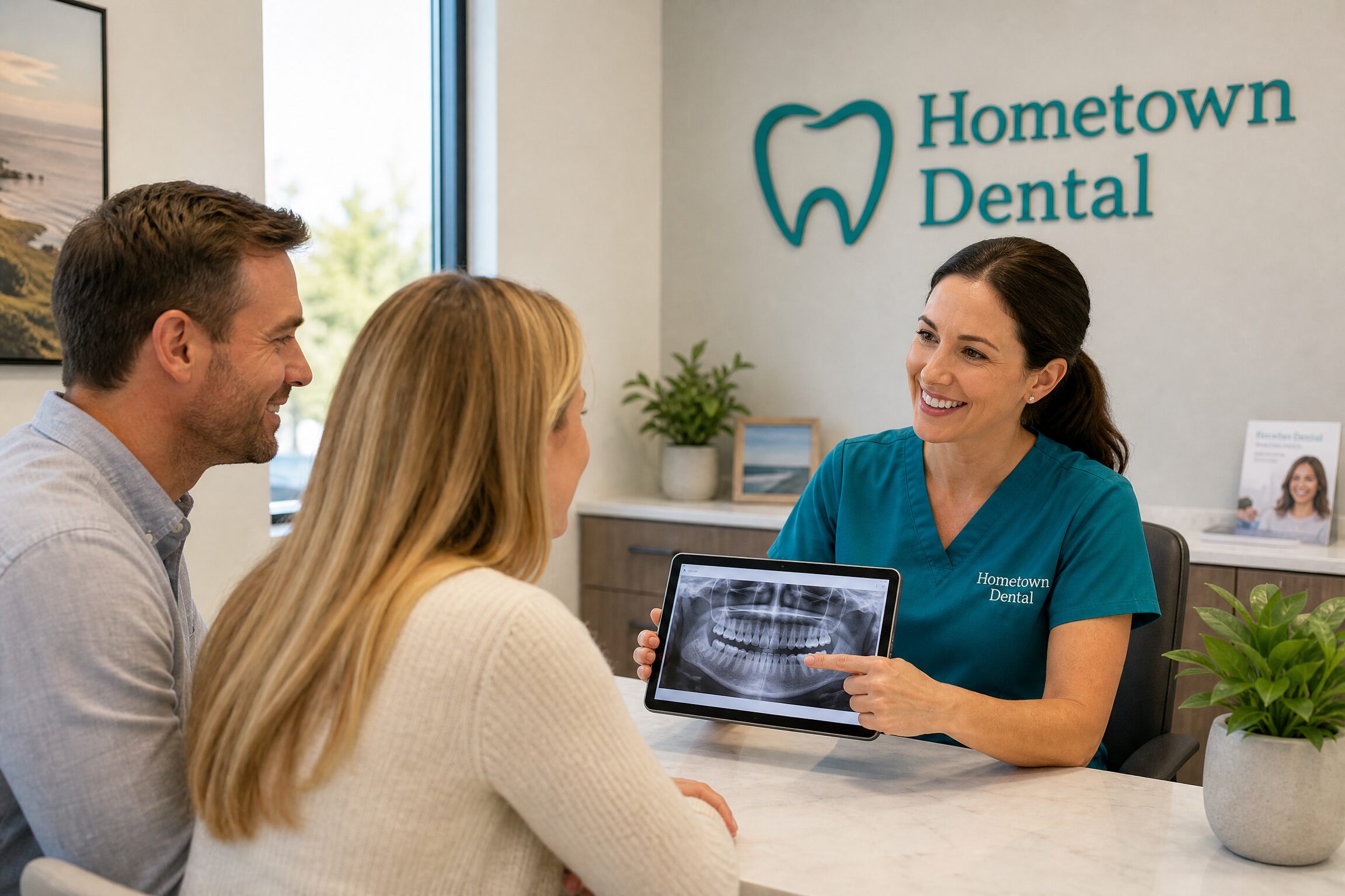 Dentist consulting on sensitivity