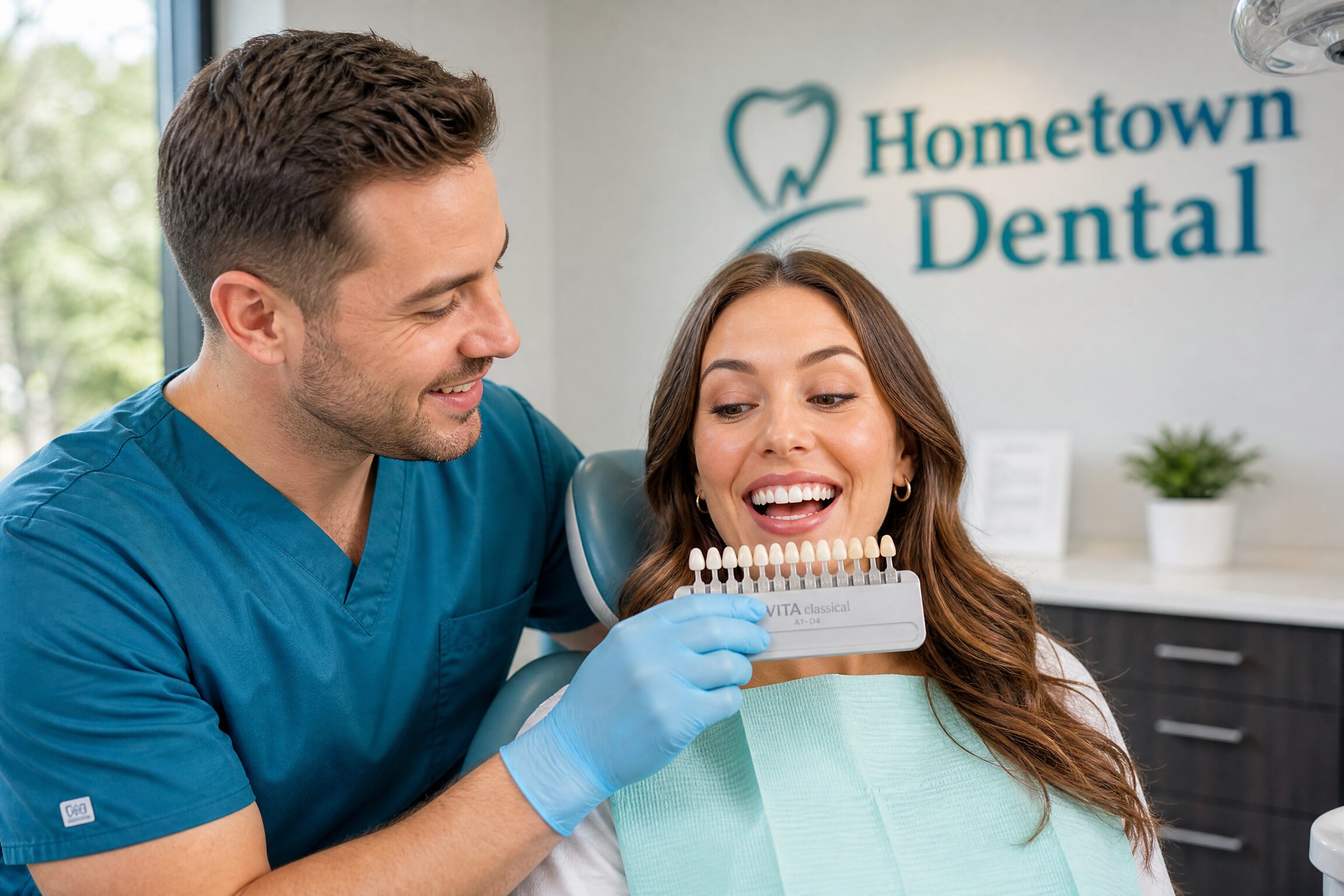 Fix stained or discolored teeth